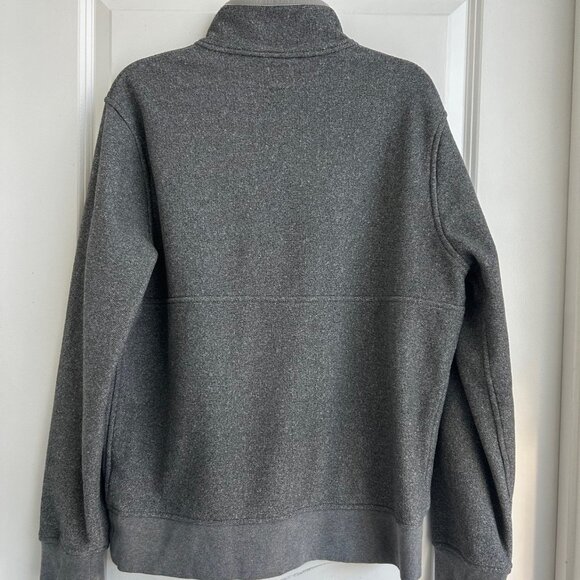 J Crew Sweater Men's Gray Long Sleeve 1/2 zip Pullover Medium Pockets Outdoors - Picture 3 of 9